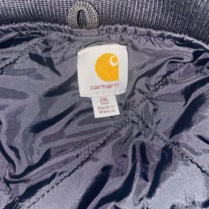 120$ VTG CARHARTT Mens SIZE 2XL Gray Canvas Insulated vest